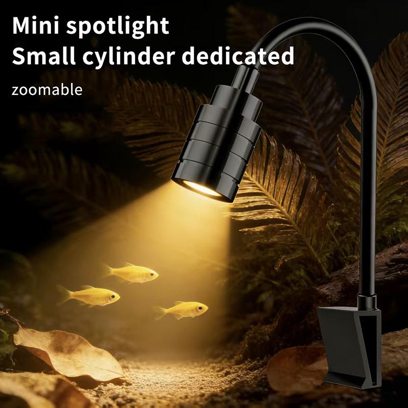 Aquarium Fish Light Lamp - 3W South American Aquarium Spotlight 3‑Color