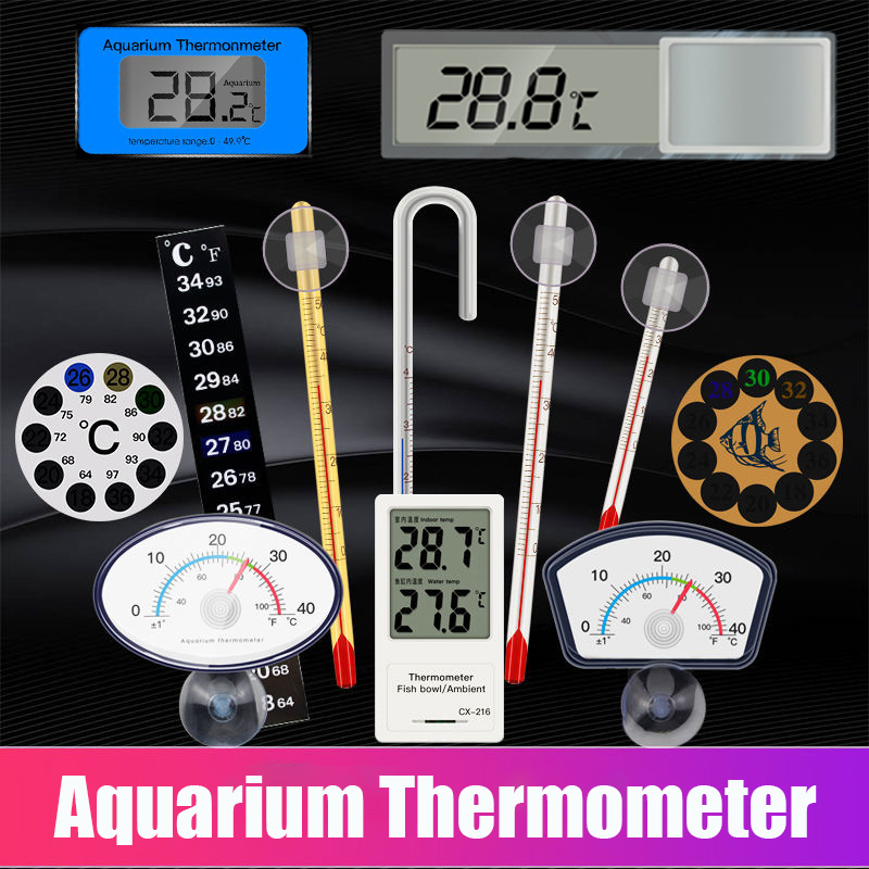 Aquarium Thermometer - Aquarium Thermometer Fish Tank Submersible Glass