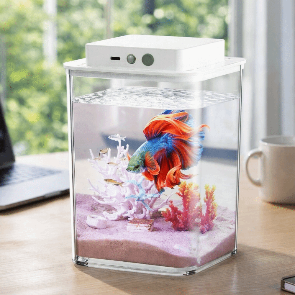 Aquarium Fish Pot - Transparent Betta Fish Tank Intelligent Sensing