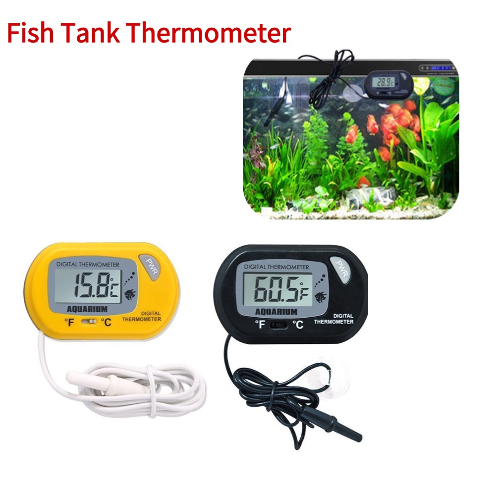 Aquarium Thermometer - Fish Tank Thermometer Waterproof Electronic Thermometer