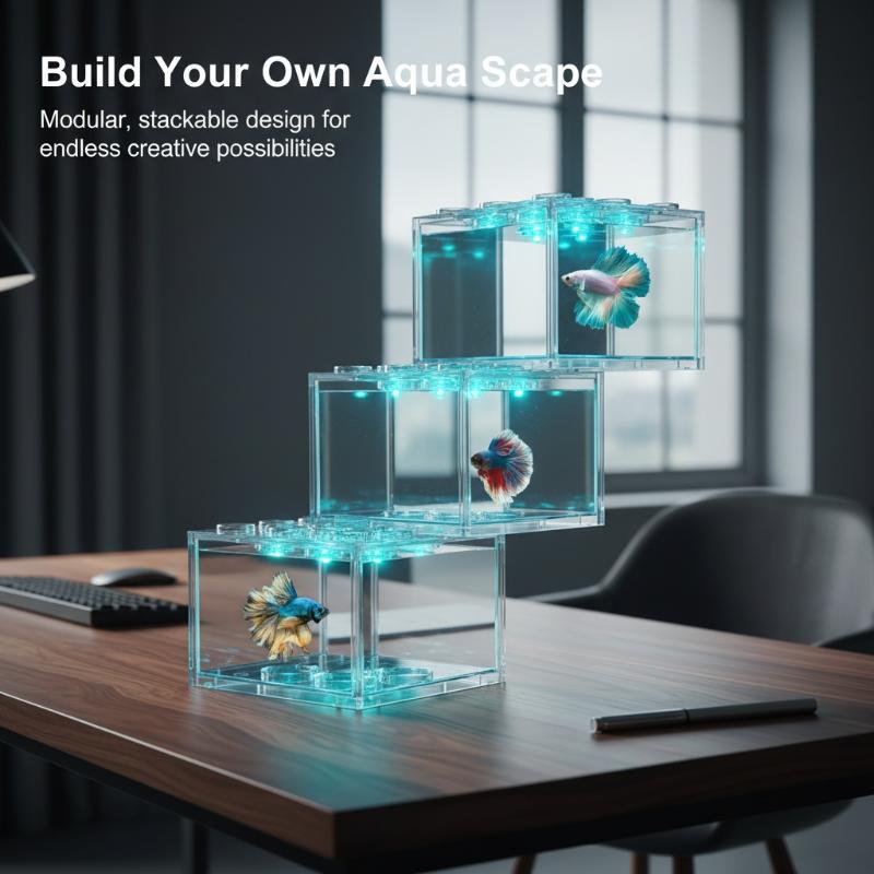 Aquarium Fish Pot - Mini Size Acrylic Fish Tank Stackable