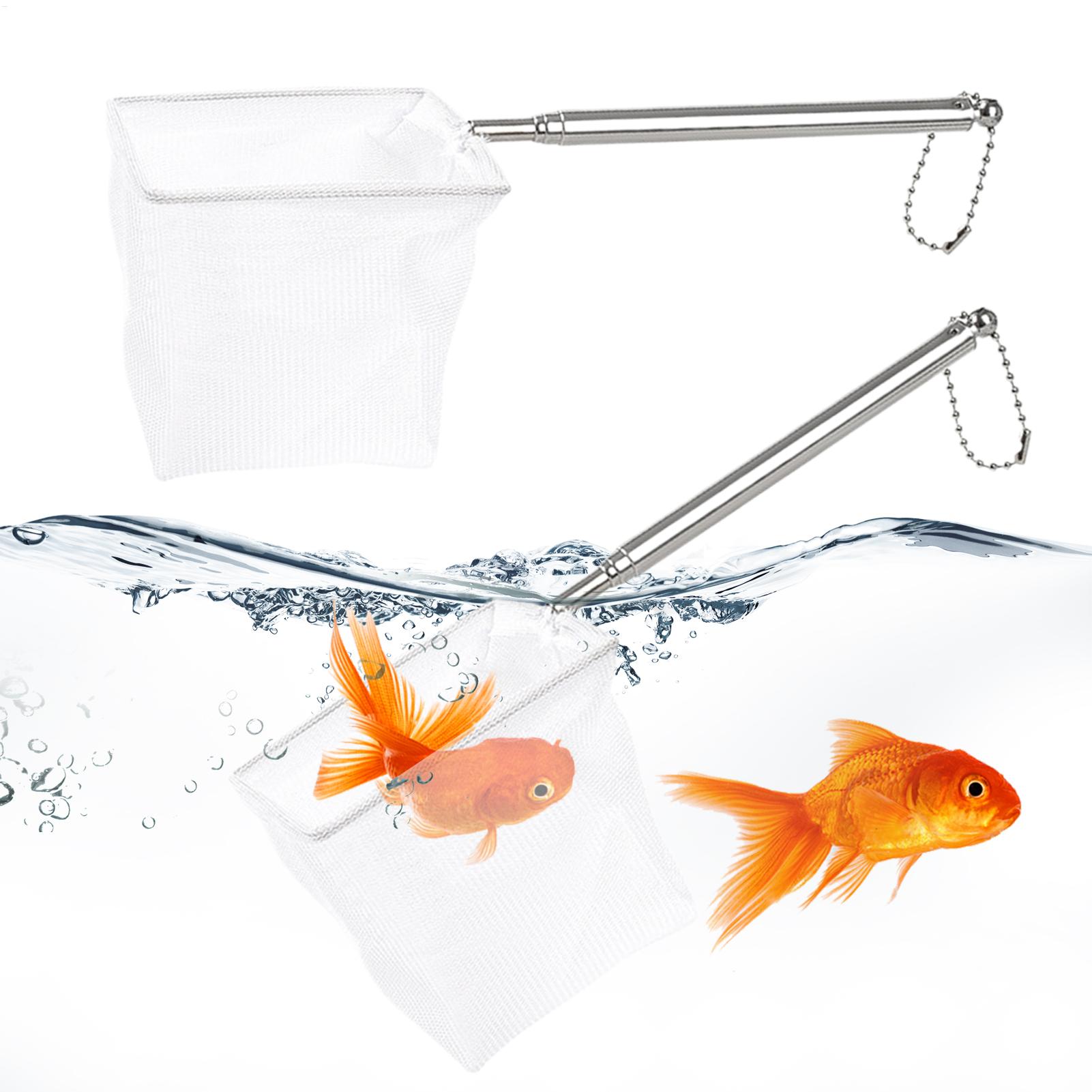 Aquarium Fish Net Small - 2pcs Small Fish Net Telescopic Handle