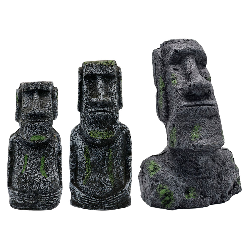 Aquarium Moai Statues Easter I - Aquarium Fish Names ulasan dan harga