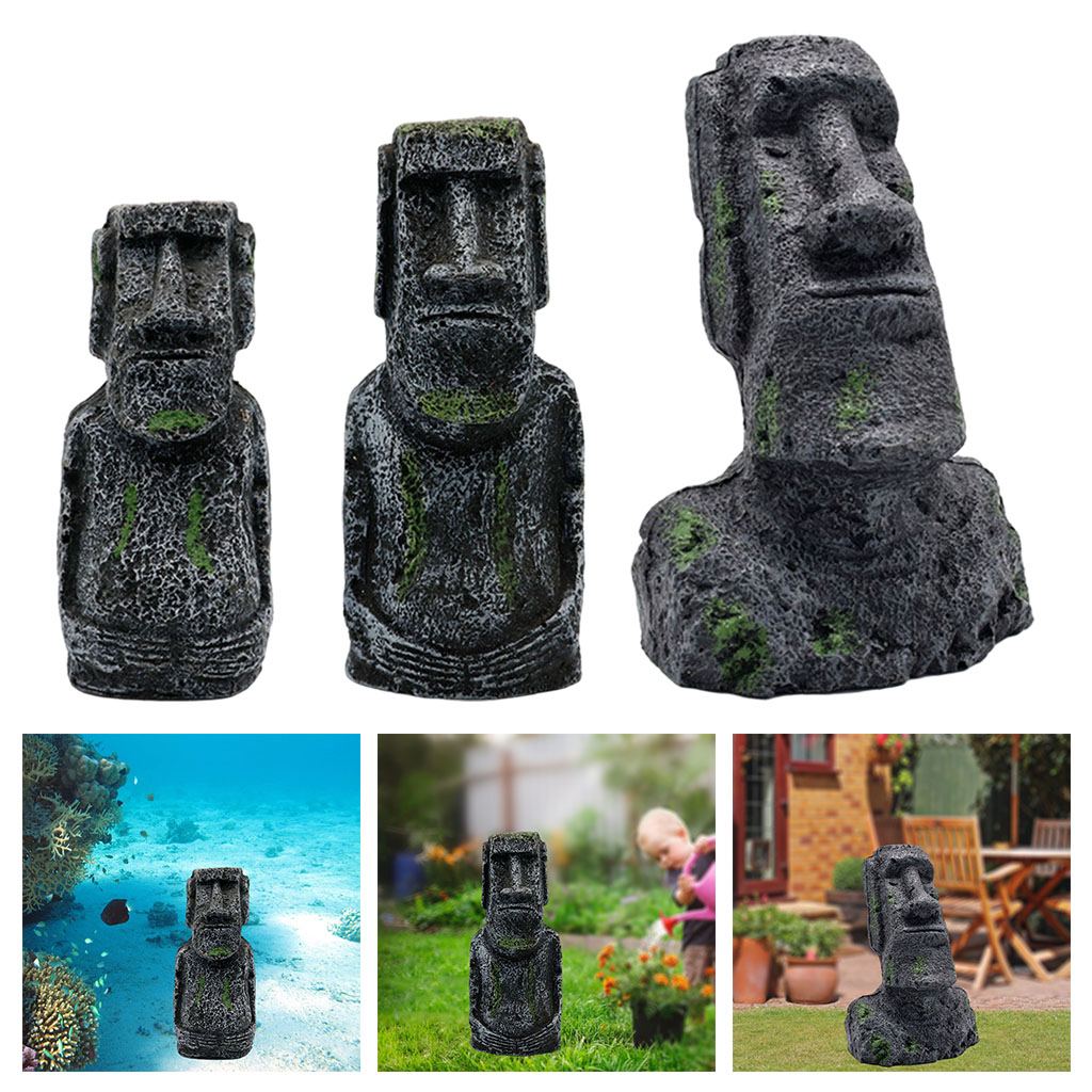 Aquarium Moai Statues Easter I - Aquarium Fish Names ulasan dan harga