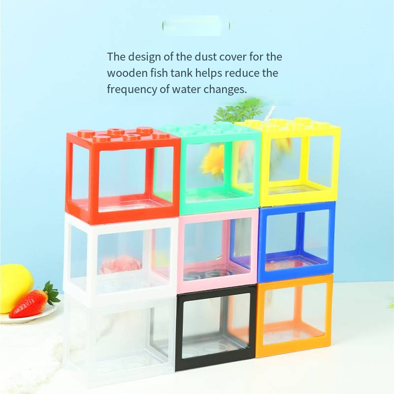 Novelty Block‑Shaped Mini Aqua - Aquarium Fish Names ulasan dan harga