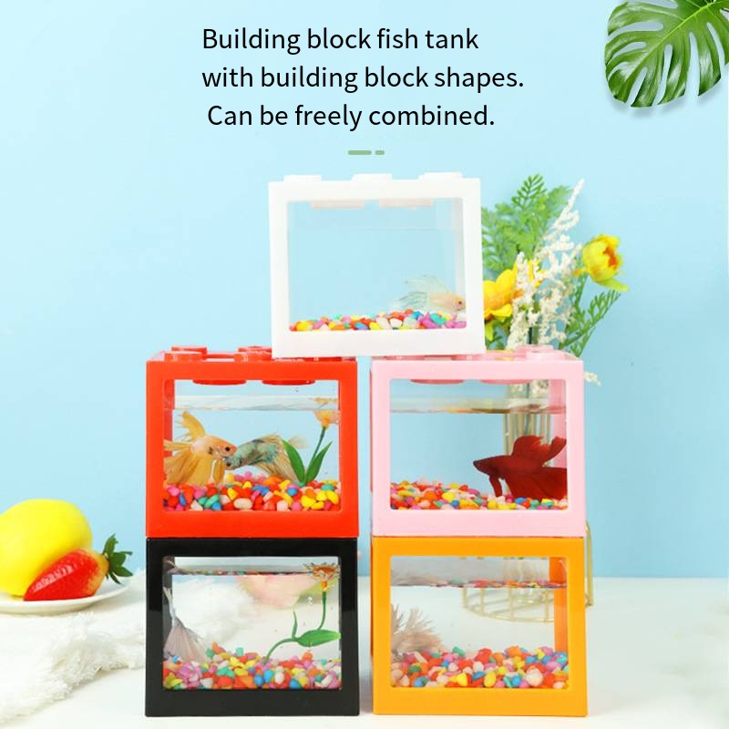 Novelty Block‑Shaped Mini Aqua - Aquarium Fish Names ulasan dan harga