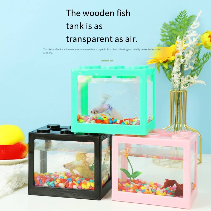 Novelty Block‑Shaped Mini Aqua - Aquarium Fish Names ulasan dan harga