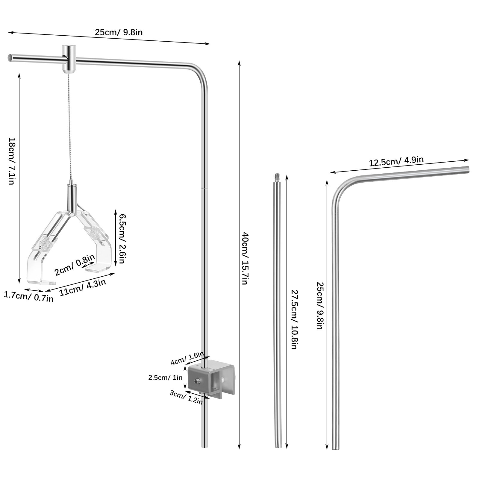 2Pcs Aquarium Lamp Holder Supp - Aquarium Fish Light Lamp ulasan dan harga