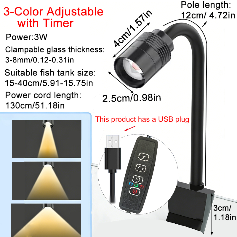 USB 3W South American Aquarium - Aquarium Fish Colorful ulasan dan harga