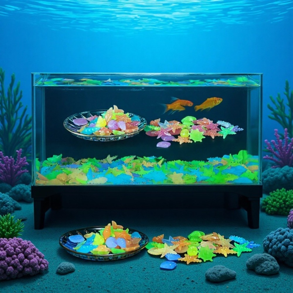 Glowing Luminous Ocean Stones  - Aquarium Fish Colorful ulasan dan harga