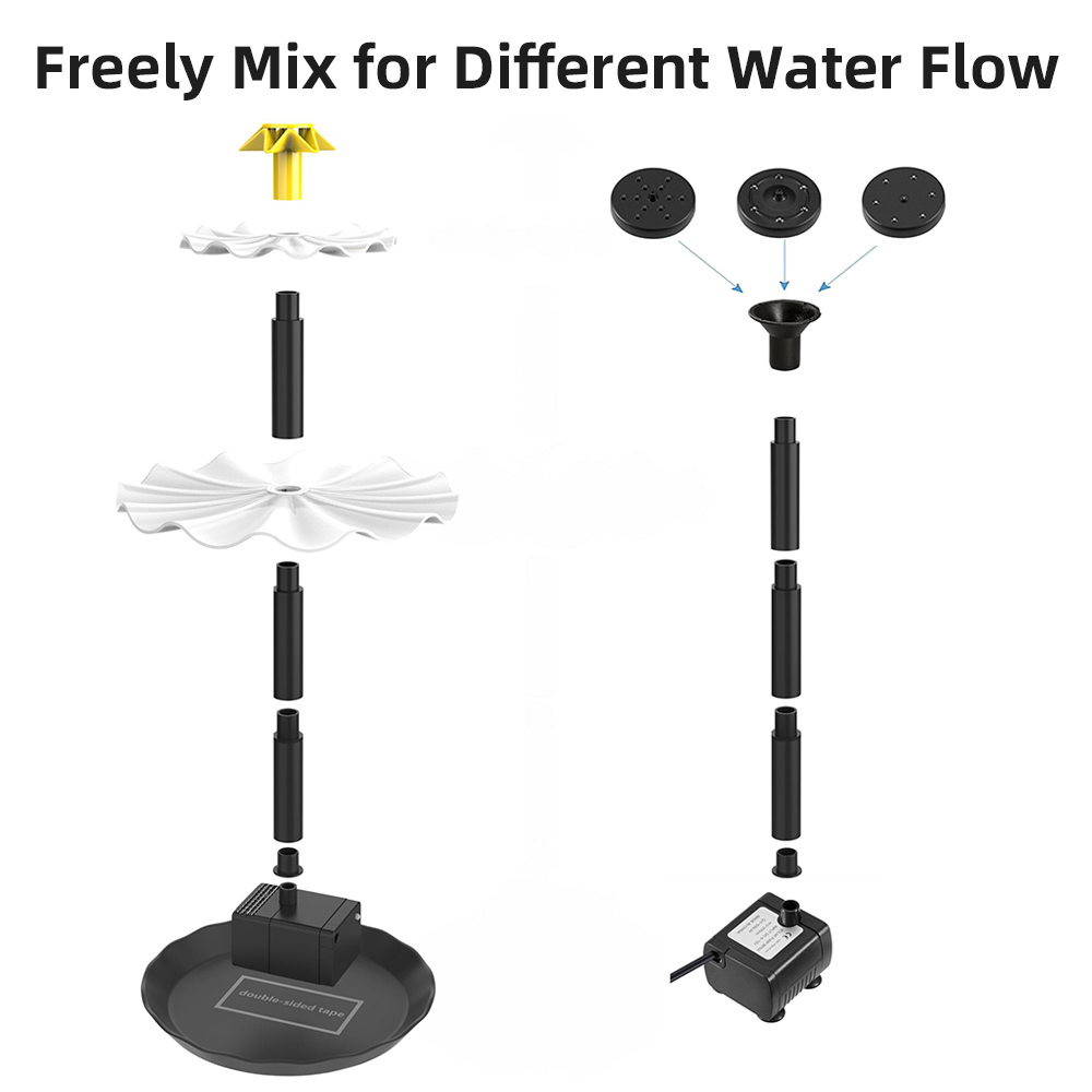 Solar Fountain Pump for Bird B - Aquarium Led Light ulasan dan harga