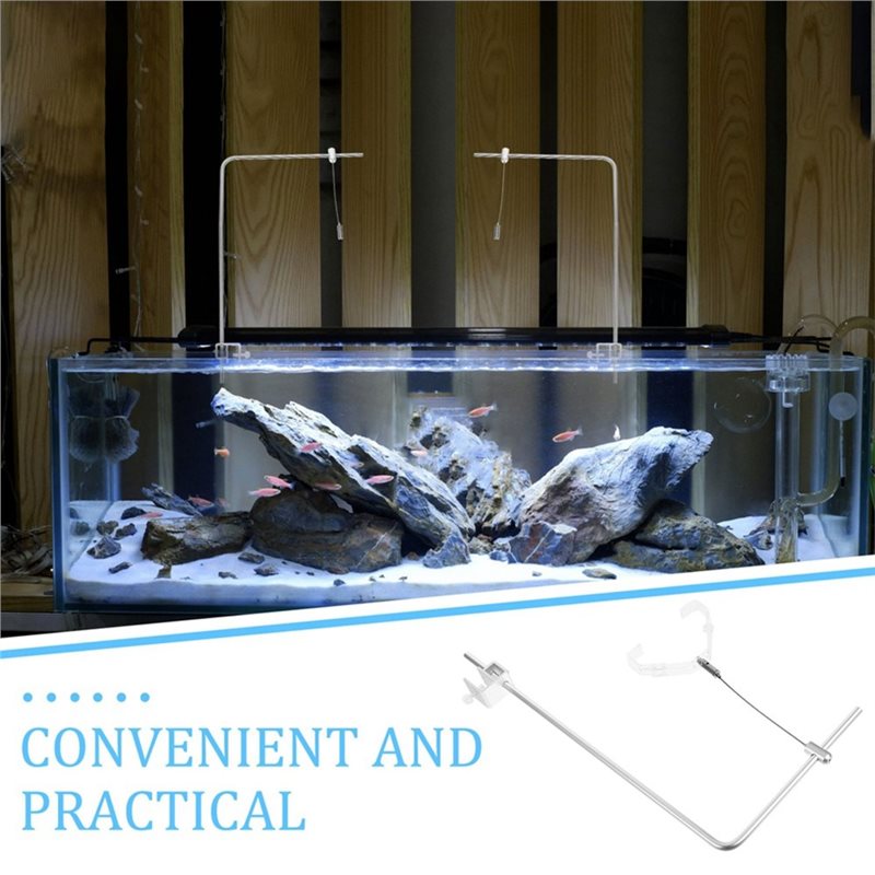 AB41-2Pcs Fish Tank Light Rack - Aquarium Fish Light Lamp ulasan dan harga