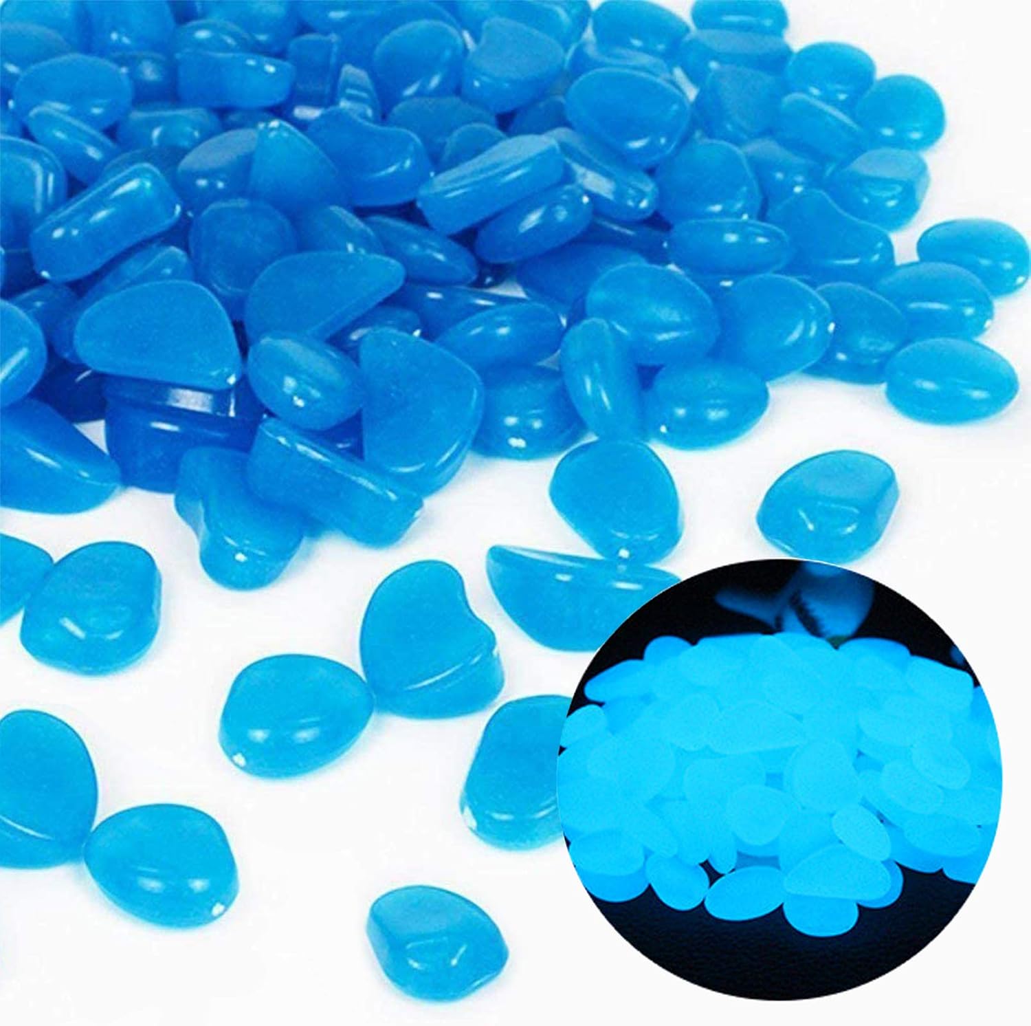 Fish Tank Rocks Glow Blue Pebb - Aquarium Fish Pot ulasan dan harga