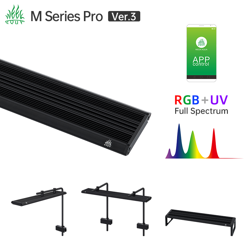 Week Aqua M Series RGB UV LED  - Aquarium Fish Light Lamp ulasan dan harga