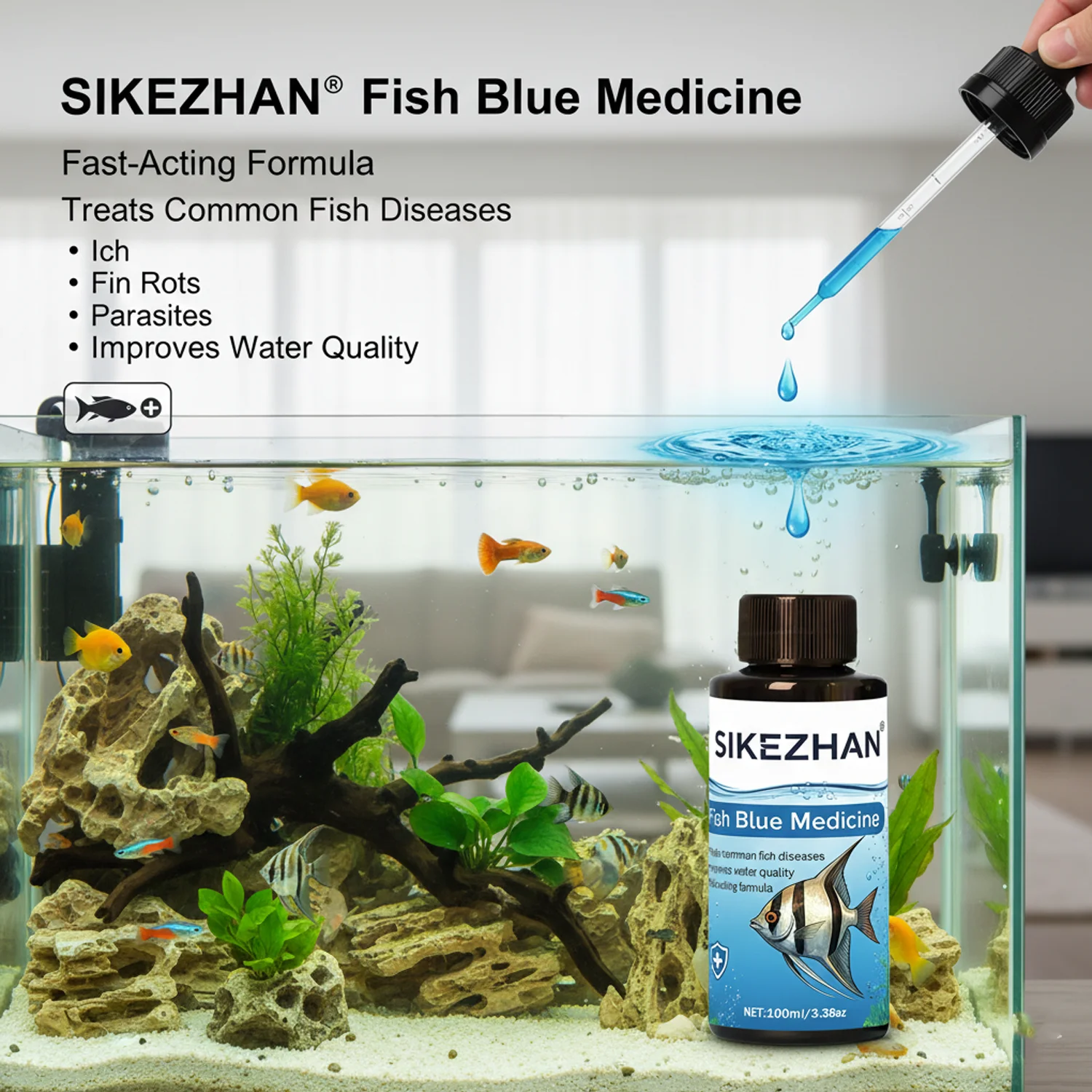500ml Methylene Blue Solution  - Aquarium Fish Medicine ulasan dan harga