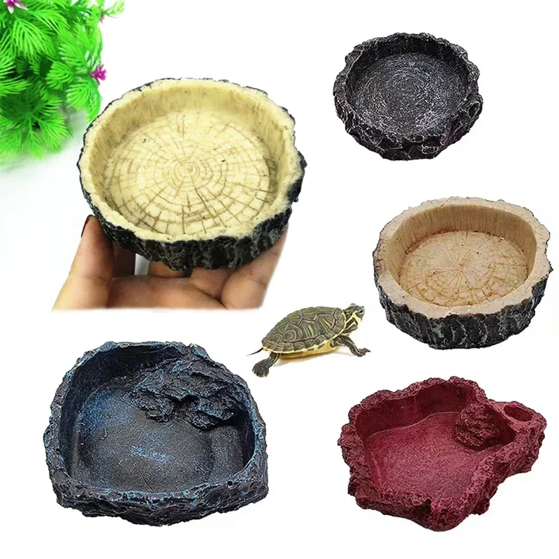 Pet Reptile Feeder Bowl Resin  - Aquarium Fish Food ulasan dan harga