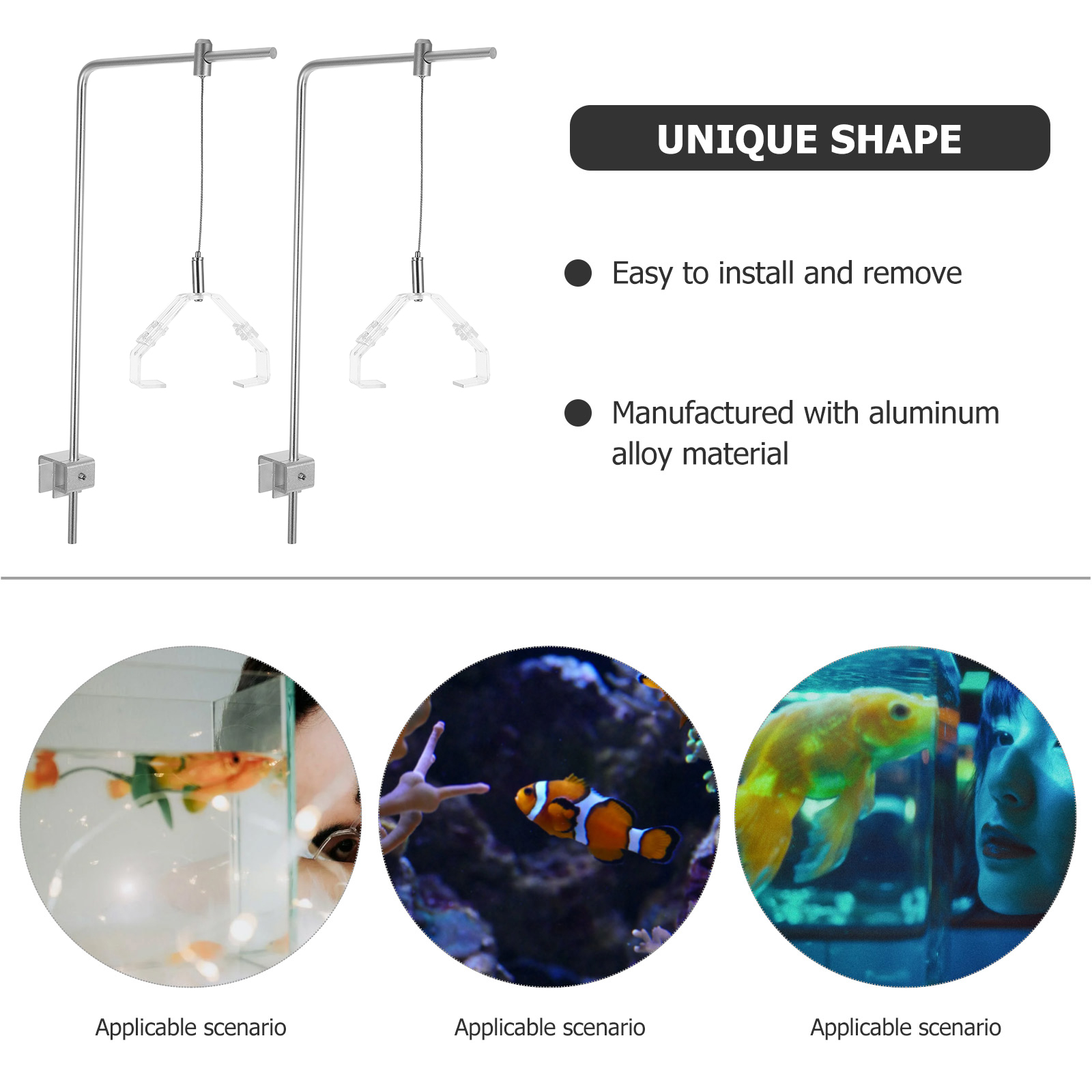 2pcs Aquarium Light Holder Wit - Aquarium Fish Light Lamp ulasan dan harga