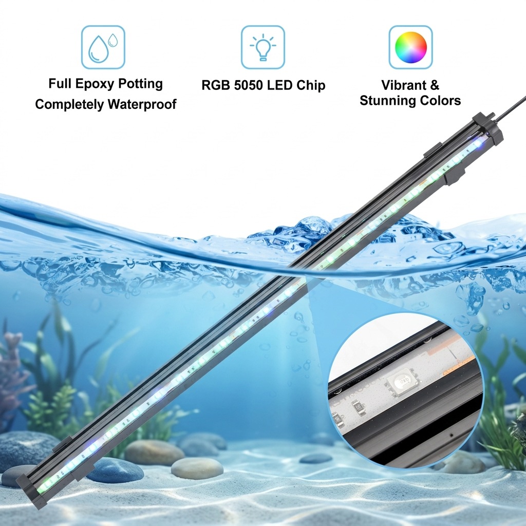 USB LED Aquarium Air Bubble Li - Aquarium Fish Light Lamp ulasan dan harga