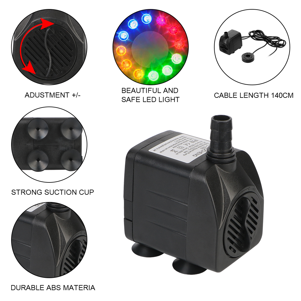 Submersible Fountain Ultra-qui - Aquarium Led Light ulasan dan harga