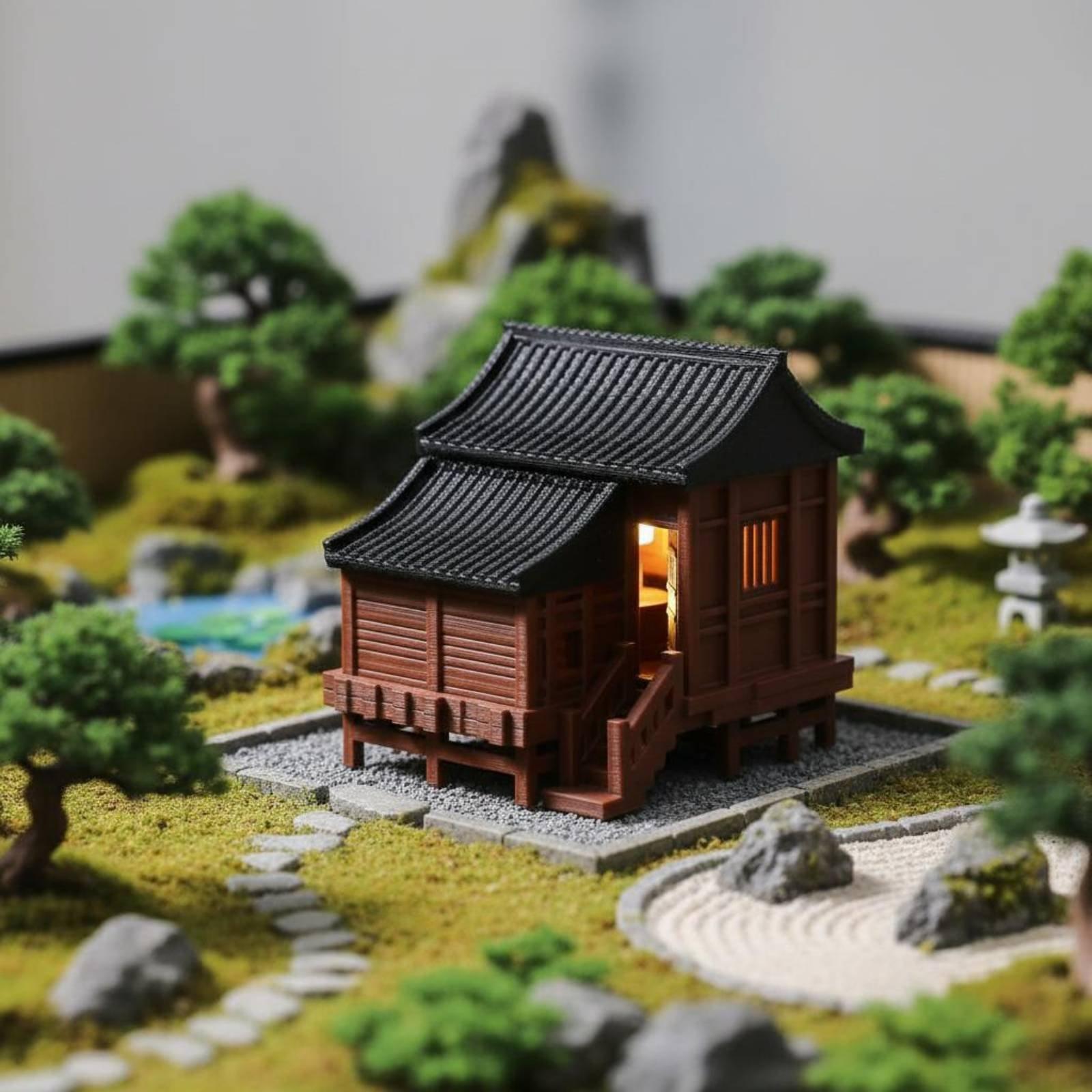 Micro Landscape House Ancient  - Aquarium Led Light ulasan dan harga
